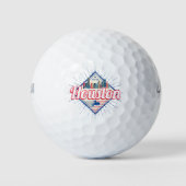 Houston Skyline Texas United States USA Golfballen (Voorkant)