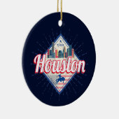 Houston Skyline Texas United States  USA Keramisch Ornament (Rechts)