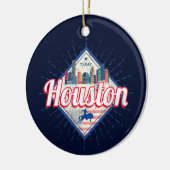 Houston Skyline Texas United States  USA Keramisch Ornament (Links)