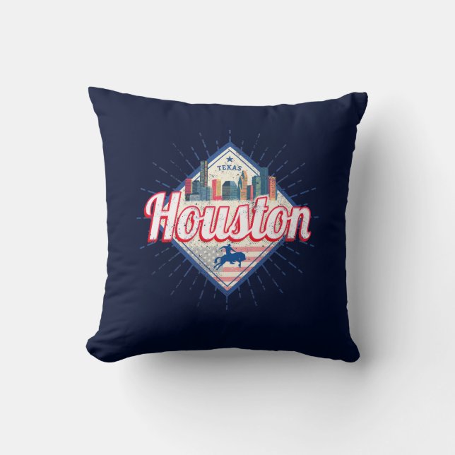 Houston Skyline Texas United States  USA Kussen (Voorkant)