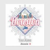 Houston Skyline Texas United States  USA Sticker (Vel)