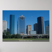 Houston skyline, Texas, VS Poster (Voorkant)