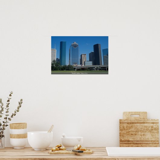 Houston skyline, Texas, VS Poster (Keuken)