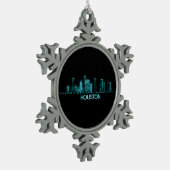 Houston Skyline Tin Sneeuwvlok Ornament (Links)