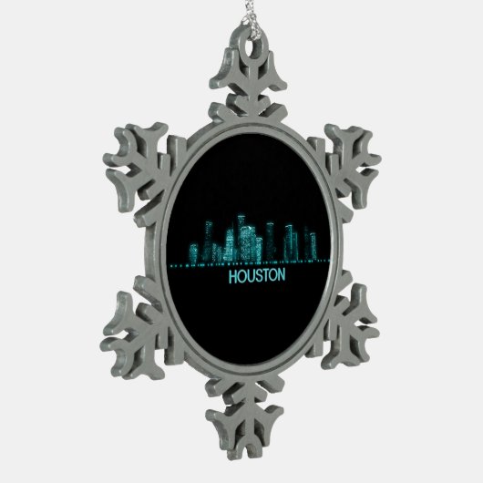 Houston Skyline Tin Sneeuwvlok Ornament (Links)