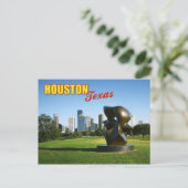 Houston Skyline uit Eleanor Tinsley Park, TX Briefkaart (Staand voorkant)