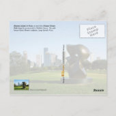 Houston Skyline uit Eleanor Tinsley Park, TX Briefkaart (Achterkant)