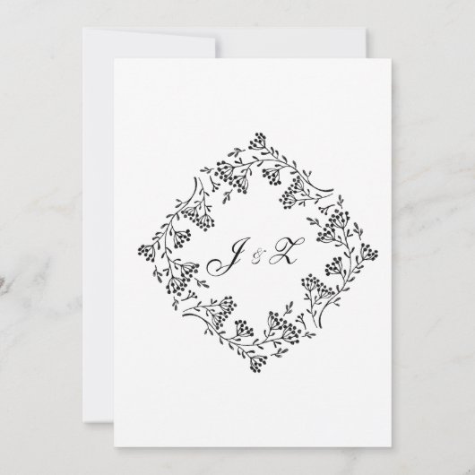 Houston Skyline Wedding Uitnodiging (Achterkant)