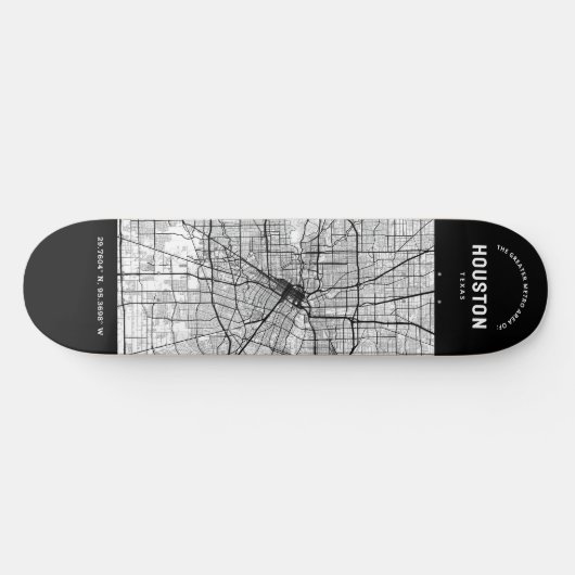 Houston Stadsplattegrond Skateboard (Horizontaal)