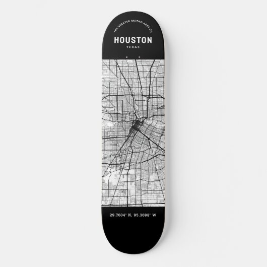 Houston Stadsplattegrond Skateboard (Voorkant)