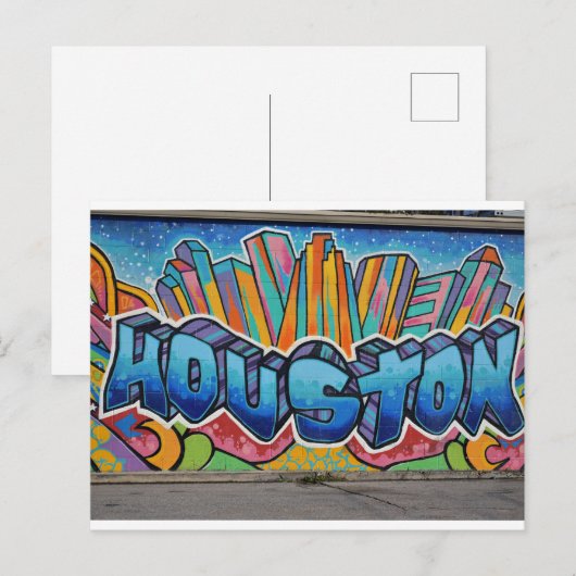 Houston Street Art Briefkaart (Voorkant / Achterkant)