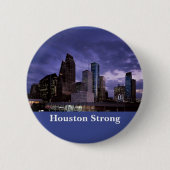 Houston Strong Downtown Skyline Button (Voorkant)