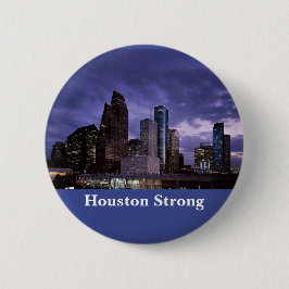 Houston Strong Downtown Skyline Button