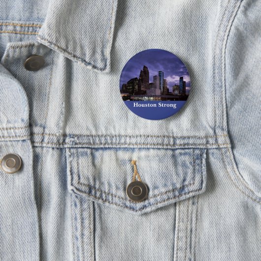 Houston Strong Downtown Skyline Button (In situ)