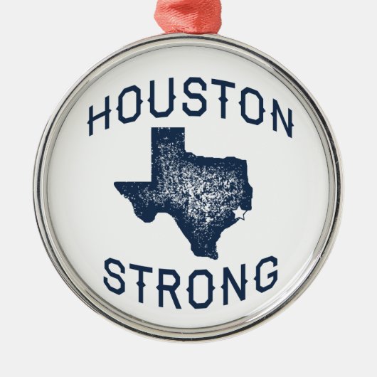 Houston Strong - Harvey Metalen Ornament (Voorkant)