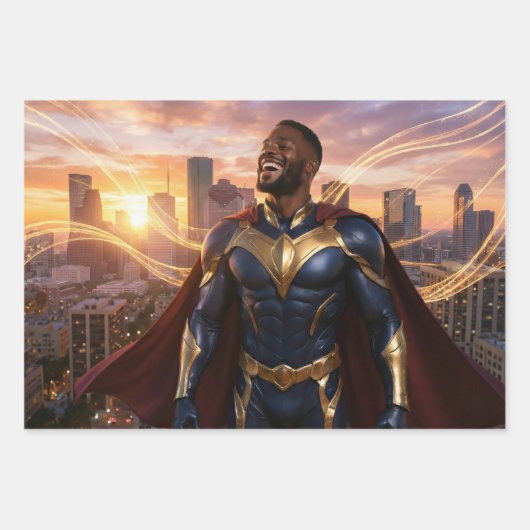 HOUSTON - SUPERHERO INPAKPAPIER VEL (Voorkant)