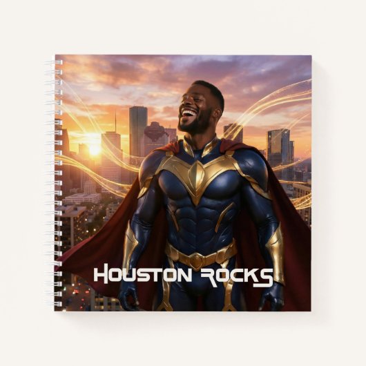 HOUSTON - SUPERHERO NOTITIEBOEK (Voorkant)