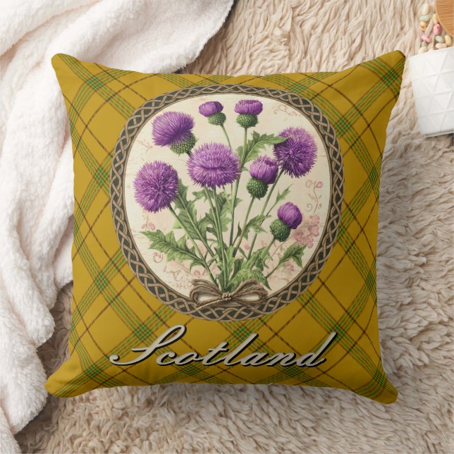 Houston Tartan en Schotse Distel Kussen (Deken)