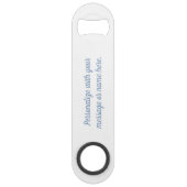 Houston Tegel, Blue Tegel, Houston Speed Flessenopener (Achterkant)