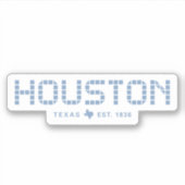 Houston Tegel, Blue Tegel, Houston Sticker (Voorkant)