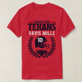 Houston Texans Davis Mills 10 Amerikaans T-shirt (Design voorkant)