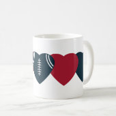 Houston Texans Football Heart Design Koffiemok (Voorkant rechts)