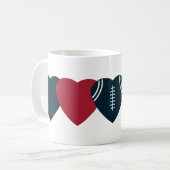 Houston Texans Football Heart Design Koffiemok (Voorkant links)
