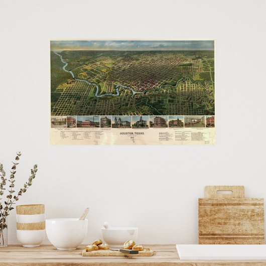 Houston, Texas 1891 Poster (Keuken)