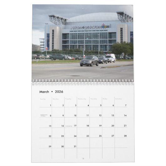 Houston, Texas - Agenda Kalender (Mar 2026)