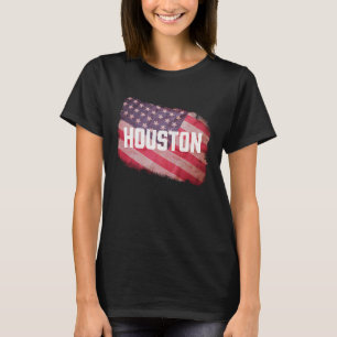 Houston Texas American Flag US Souveni T-shirt