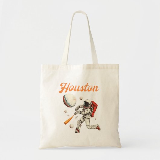 Houston Texas Baseball Astronaut Crush City Tote Bag (Voorkant)