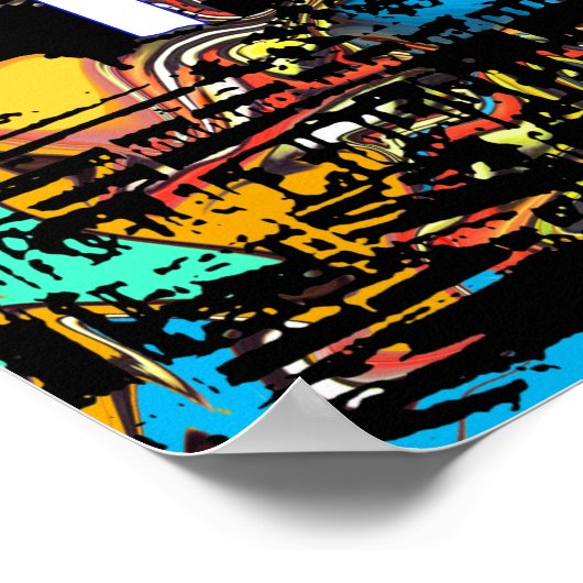 Houston, Texas bedekt met graffiti Poster (Hoek)