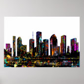 Houston, Texas bedekt met graffiti Poster (Voorkant)