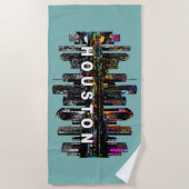 Houston, Texas bedekt met graffiti Strandlaken (Voorkant)