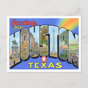 Houston, Texas Big Letters Briefkaart