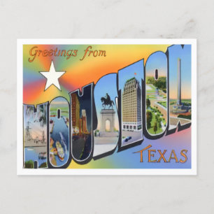 Houston, Texas  Big Letters Briefkaart