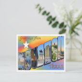 Houston, Texas  Big Letters Briefkaart (Staand voorkant)