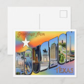 Houston, Texas  Big Letters Briefkaart (Voorkant / Achterkant)