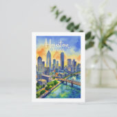 Houston Texas Briefkaart (Staand voorkant)