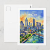 Houston Texas Briefkaart (Voorkant / Achterkant)
