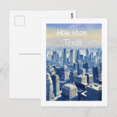 Houston Texas Briefkaart (Voorkant / Achterkant)