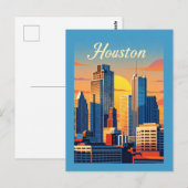 Houston Texas Briefkaart (Voorkant / Achterkant)