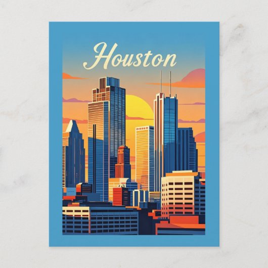 Houston Texas Briefkaart (Voorkant)