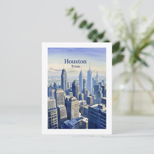 Houston Texas Briefkaart (Staand voorkant)