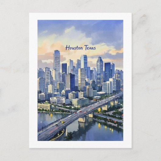 Houston Texas Briefkaart (Voorkant)