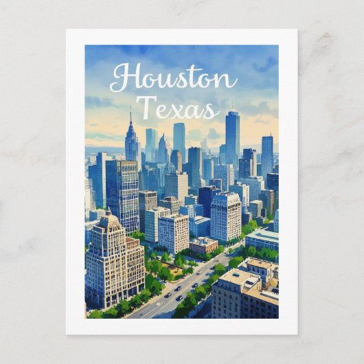 Houston Texas Briefkaart (Voorkant)