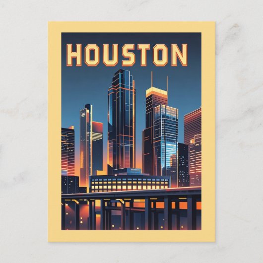 Houston Texas Briefkaart (Voorkant)