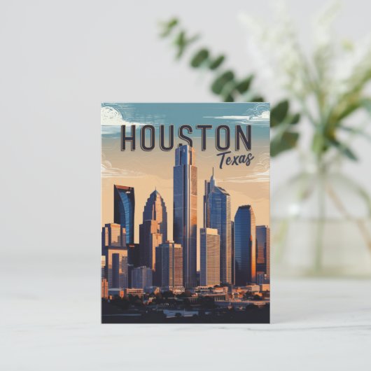 Houston Texas Briefkaart (Staand voorkant)