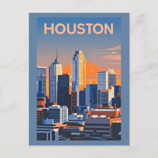 Houston Texas Briefkaart (Voorkant)