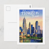 Houston Texas Briefkaart (Voorkant / Achterkant)